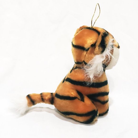Tiger Sitting up Orange Black Plush Stuffed Animal Toy 7" Wild Cat - Picture 3 of 9